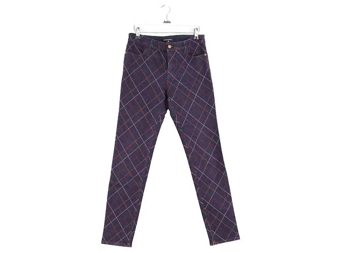 Chanel Jeans retos azul marinho