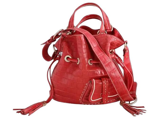 Bolso de hombro Lancel de cuero rojo Roja