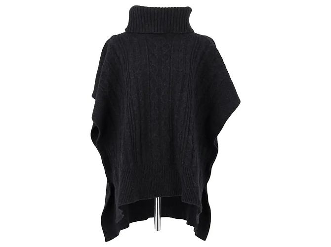 Poncho Chloé in lana nero