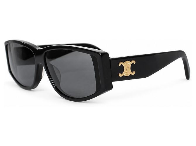 Céline Celine, lunettes de soleil Triomphe CL40227U en noir Doré