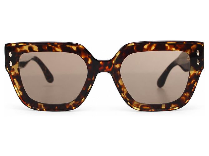 Isabel Marant, óculos de sol oversized castanhos Marrom