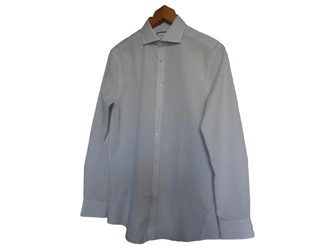 Autre Marque Camicia a righe Charles Tyrwhitt Bianco Grigio