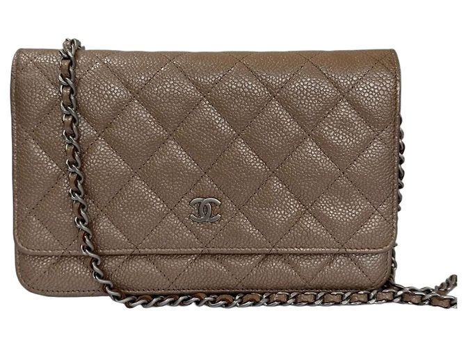Chanel Wallet on Chain Caviar Pelle Beige