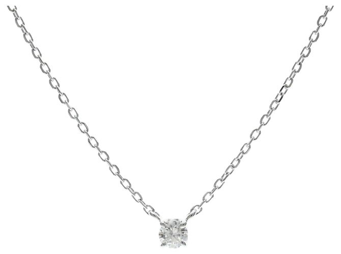 Autre Marque Vendome Aoyama 18K Weißgold Diamant-Halskette Silber