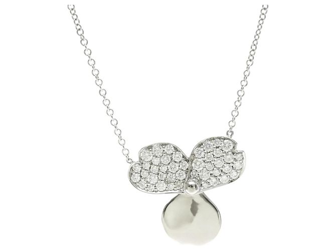 Autre Marque Colar Tiffany Paper Flower Diamond Prata