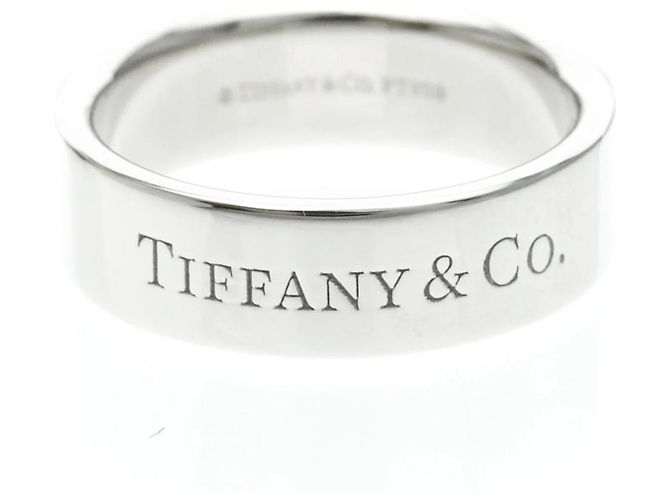 Autre Marque Tiffany Flat Band Ring aus Platin Silber