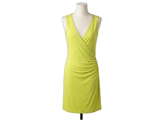 Abito Burberry in viscosa verde lime