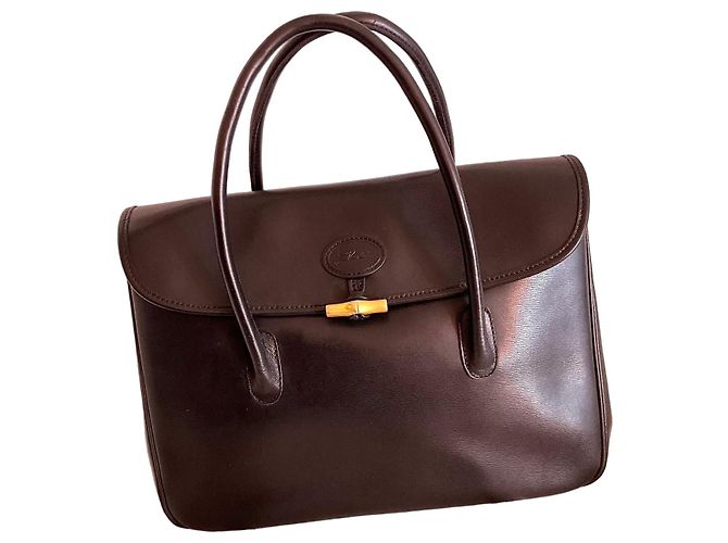 Sac à main Longchamp Le Roseau Cuir Noir