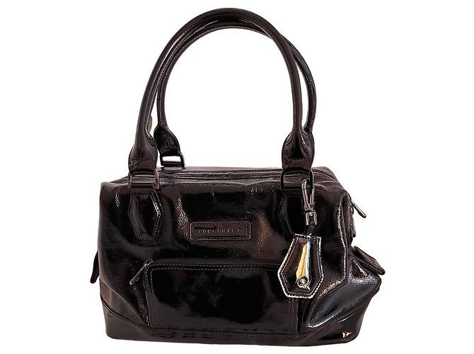 Longchamp Légende Lackleder Handtasche - Schwarz