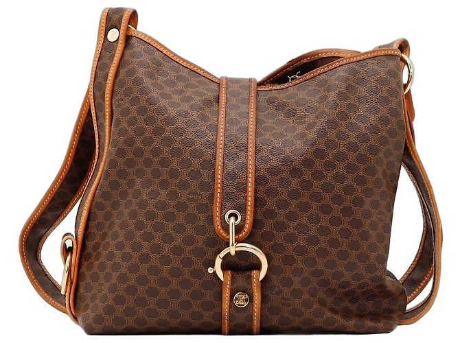 Céline Bolsa de Ombro Celine Monogram Marrom Monograma