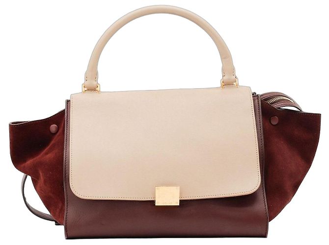 Céline Sac Celine Trio Beige Bordeaux