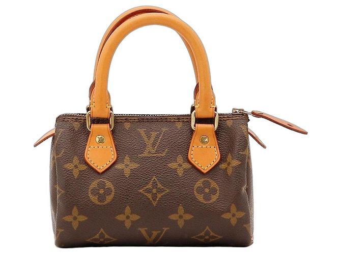 mala de mão Louis Vuitton Speedy Nano Monogram Canvas Marrom Monograma