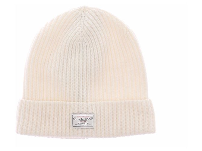 Guess Bonnet en maille crème Beige