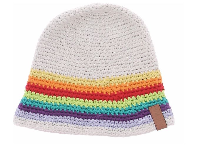 Autre Marque Mehrfarbige Häkelmütze Mehrfarben