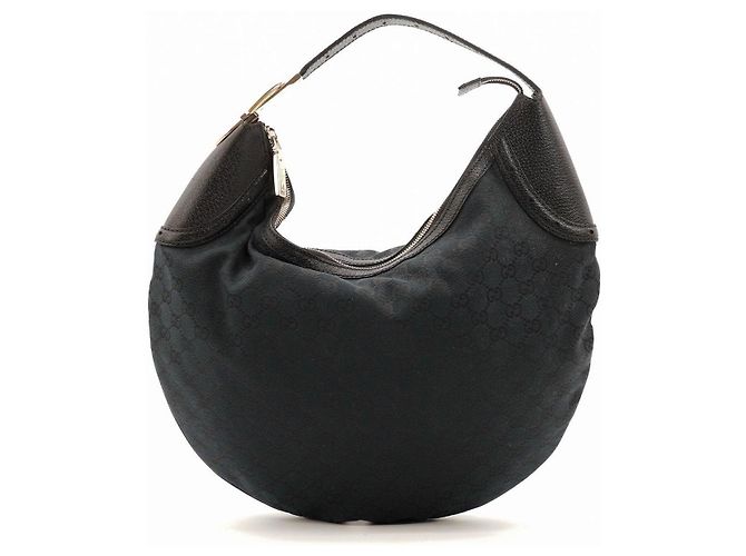 Gucci Monogram Hobo-Tasche Schwarz