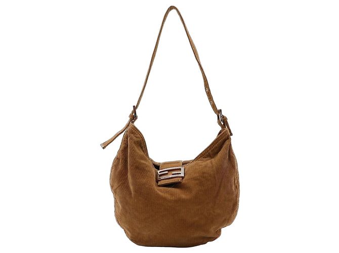 Bolso de hombro Fendi Zucca Castaño