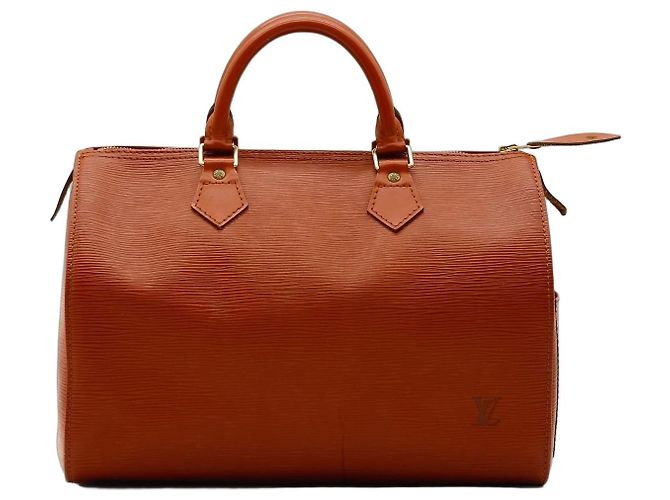 Bolsa de mão Louis Vuitton Speedy 30 em couro Epi Marrom