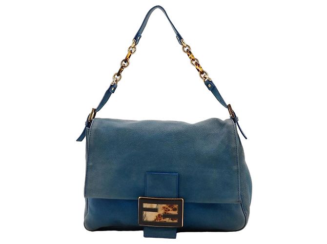 Borsa Fendi Baguette Blu