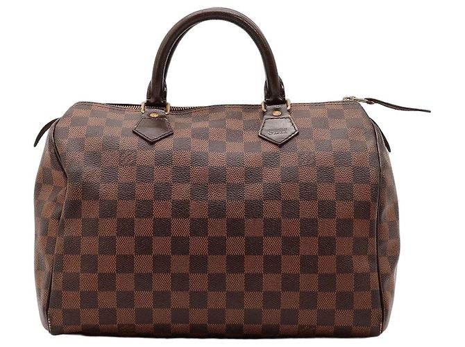 Sac à main Louis Vuitton Speedy 30 Damier Ebene Canvas Marron