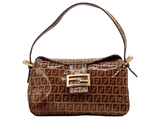 Borsa a spalla Fendi Zucca Monogram Marrone