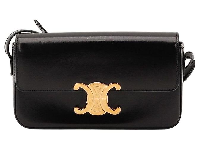 Céline Borsa a tracolla Celine Triomphe in pelle nera Nero