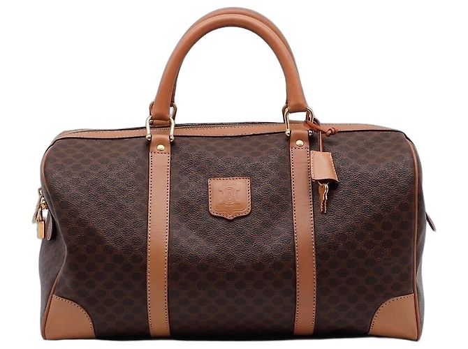 Céline Sac Boston Vintage Monogram Canvas Marron