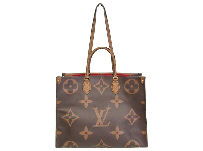 Saco Tote Louis Vuitton Monogram Reverse On The Go GM M45320 Marrom Bege