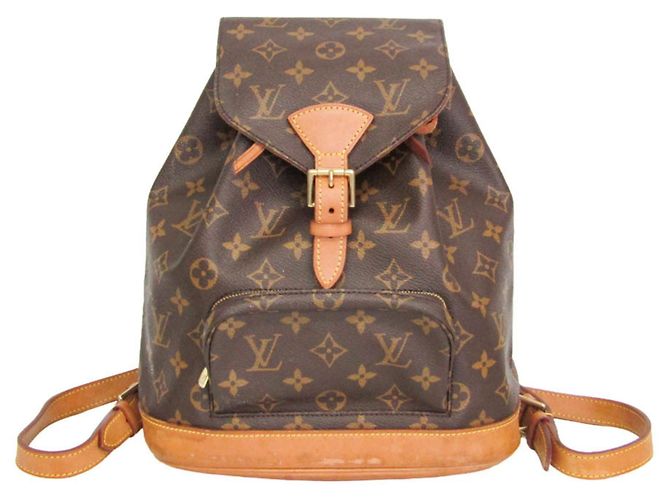 Louis Vuitton Monogram Montsouris MM M51136 Women's Backpack Brown