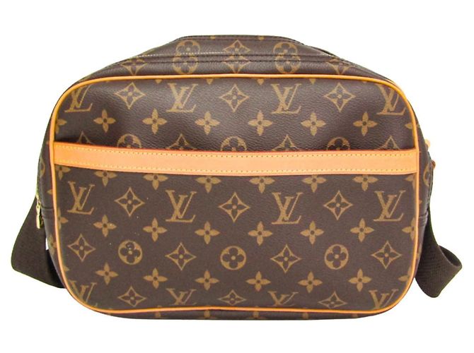 Sac à épaule Louis Vuitton Monogram Reporter PM Marron