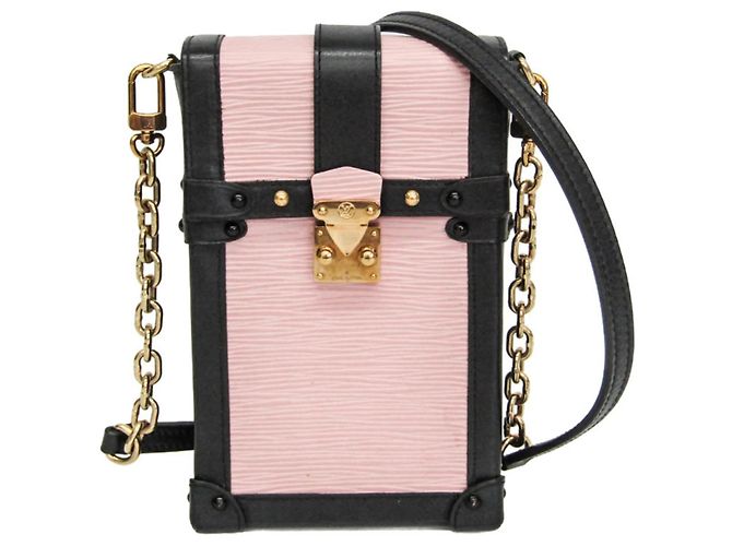 Louis Vuitton Epi Trunk Vertical M67872 Borsa a tracolla da donna Nero Rosa