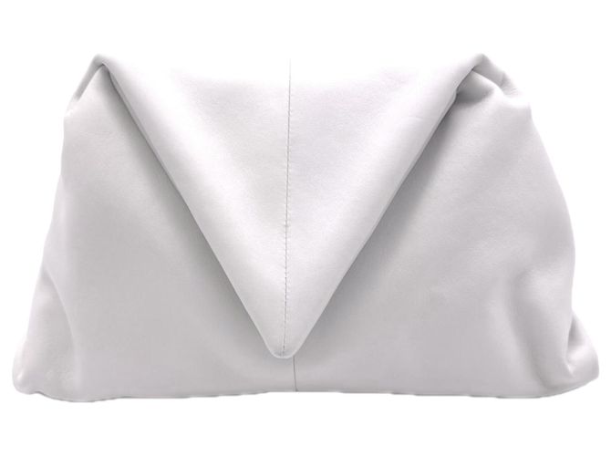 Bolsa de mão Triangle com aba Bottega Veneta Branco