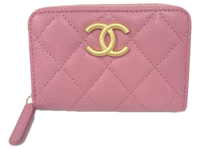 Portamonete Chanel Matelassé in Oro e Rosa D'oro
