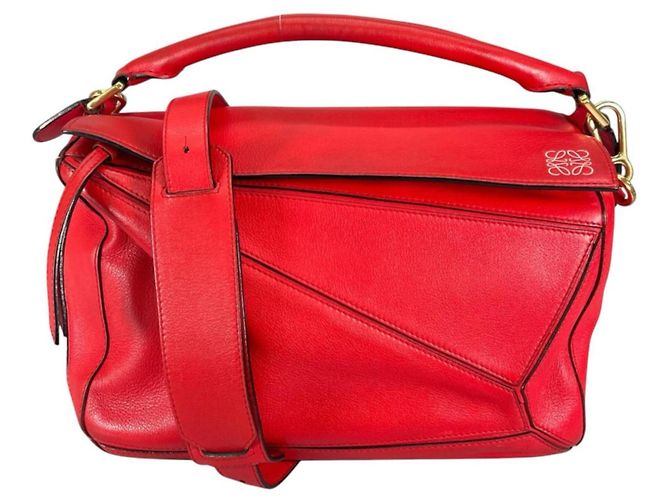 Borsa Loewe Puzzle - Borsa a tracolla rossa Rosso