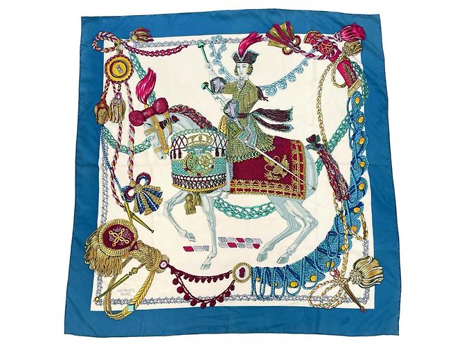 Hermès Lenço Hermes Carre 90 Le Timbalier Multicor