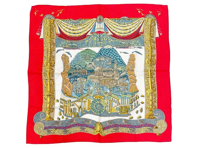 Hermès Foulard di seta Hermes L'Atlantide Multicolore