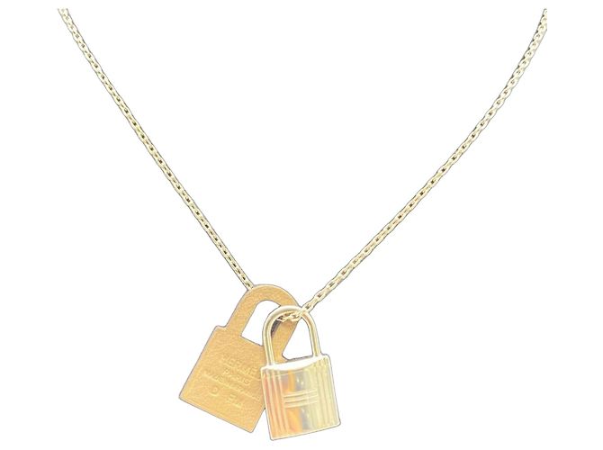 Hermès Hermes O'Kelly PM Halskette Braun Silber