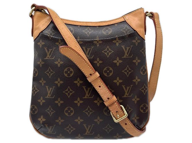 Louis Vuitton Monogram Odeon PM Shoulder Bag Brown Beige