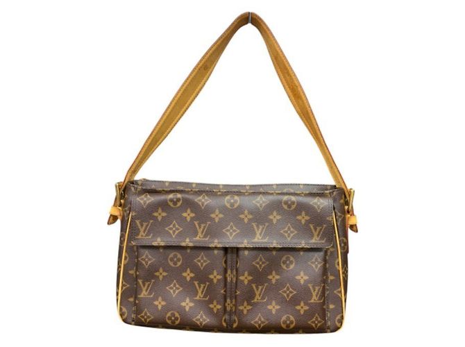 Borsa a tracolla Louis Vuitton Monogram Viva-Cite GM Marrone