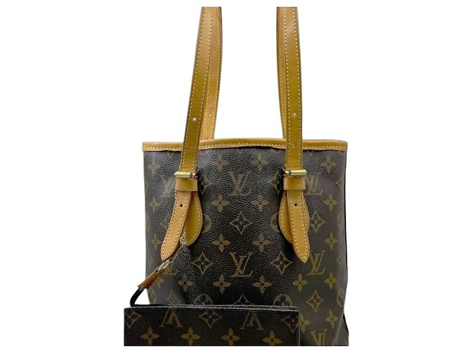 Louis Vuitton Monogram Bucket PM Tote Bag Braun Monogramm