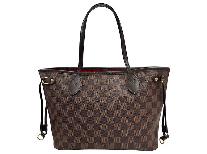 Saco Tote Louis Vuitton Damier Neverfull PM Marrom Damier ebene