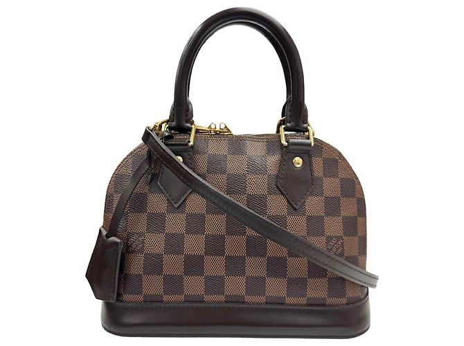 Borsa a tracolla Louis Vuitton Damier Alma BB Marrone Damier ebene