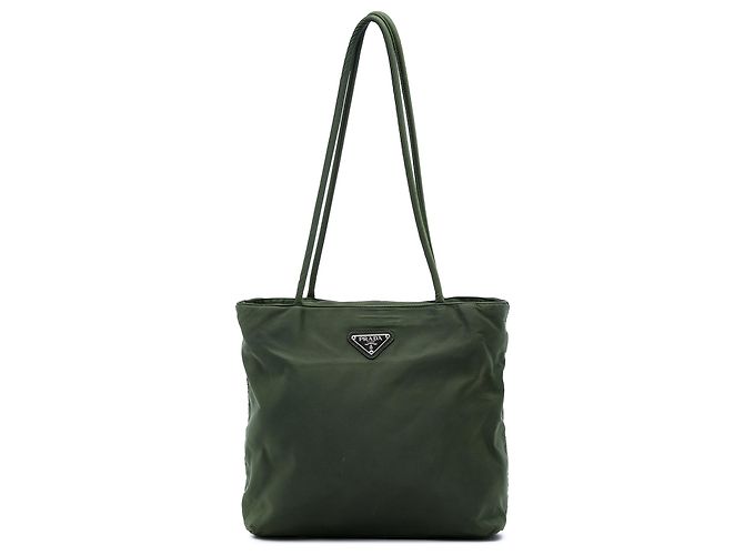 Prada Tessuto Tote in Grün Dunkelgrün