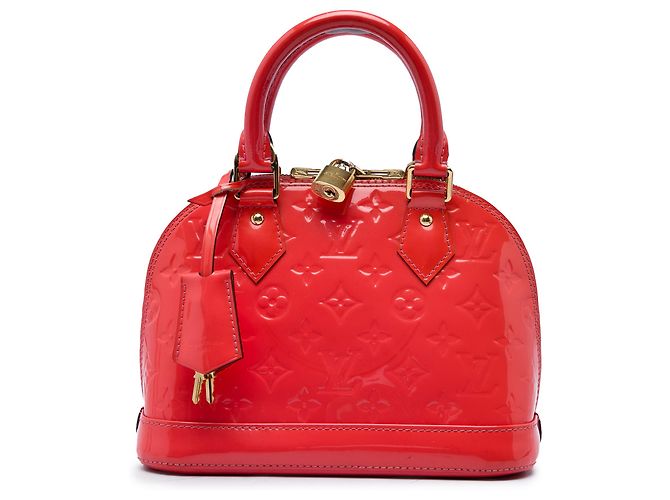 Louis Vuitton Red Monogram Vernis Alma BB Rosso