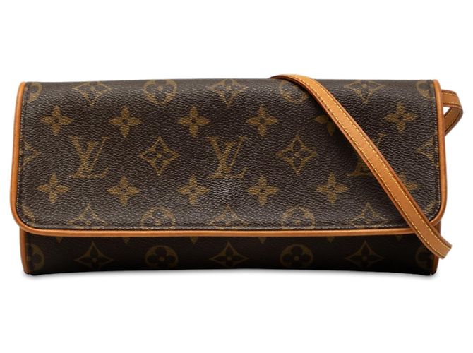 Louis Vuitton Brown Monogram Pochette Twin GM Marrom