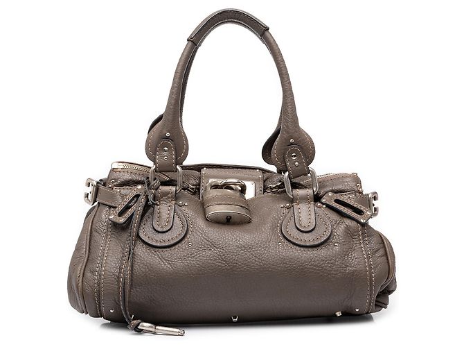 Sac à main Chloé Paddington Medium en cuir marron Taupe