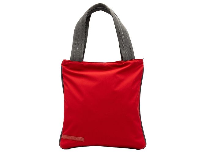 Prada Red Tessuto Sport Tote