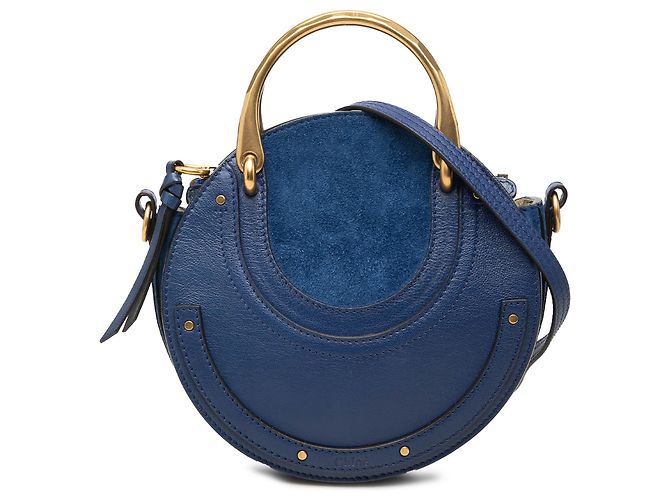 Sac Pixie Chloé Petit en Veau et Daim Bleu