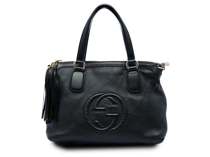 Borsa Soho Working in pelle nera, piccola, Gucci Nero