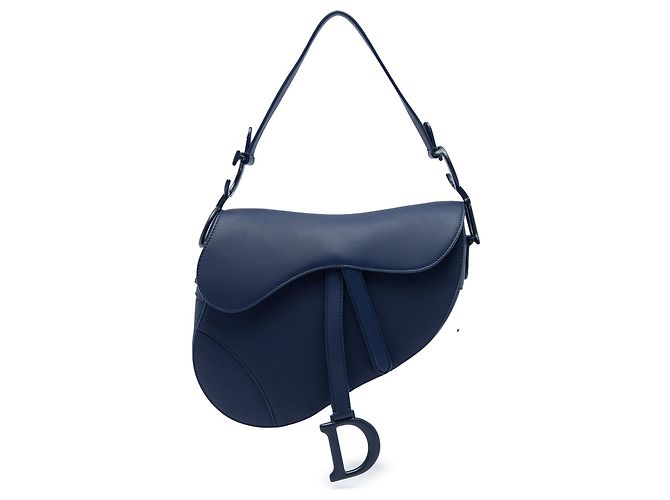 Bolsa Saddle Dior em couro de bezerro ultra mate azul Azul escuro