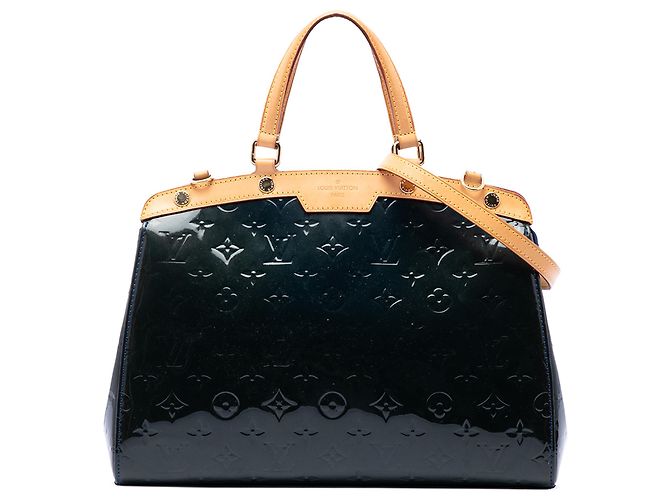 Louis Vuitton Blue Monogram Vernis Brea MM Blau Dunkelblau